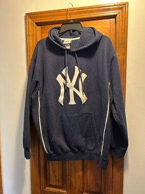 Majestic Navy Hoodie with White NY Yankees Emblem